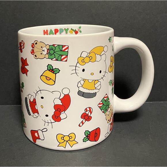 Sanrio Hello Kitty Happy Holidays Christmas Coffee Mug Cup 16 oz. Multicolor - Picture 2 of 8